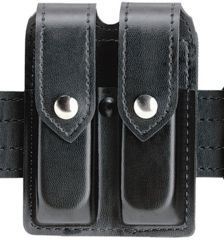 Image of Safariland 77 Double Handgun Magazine Pouch - Basketweave Brown, Ambidextrous 77-53-03HS