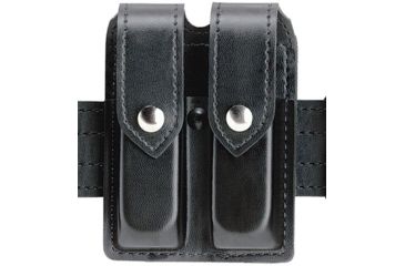 Image of Safariland 77 Double Handgun Magazine Pouch - Basketweave Hi Gloss Black, Ambidextrous 77-76-98