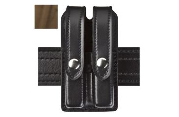 Image of Safariland 78 Slim Double Mag Pouch, 1911 Government Style, STX Tactical Coyote Brown For Shroud W/ Black Plastic Snap, Ambi Shroud Mount 78-53-763PBL