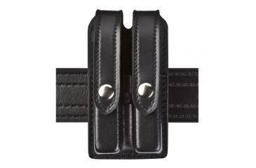 Image of Safariland Dbl Mag Pch W/flap Plain Black - 78-383-2PBL