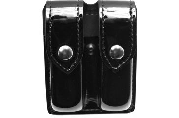 Image of Safariland 77 Double Handgun Magazine Pouch - Hi Gloss Black, Ambidextrous - Fits Glock 19, Sig P250 &amp; Similar 
