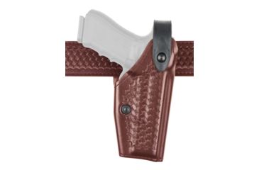 Image of Safariland 6280 SLS Mid-Ride Level-II Retention, Sig Sauer P220R, P200S, P226S, P226So, P226R w/Accessory Rails w/ITI M3/M6 4.41in., Basket Weave Brown, Left Hand, 6280-77421-072