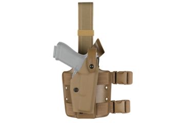 Image of Safariland Model 6004 SLS Drop-Leg Holster, Glock 20/21 w/ITI M3 Light, Right Hand, STX Coyote Brown, 6004-3832-761