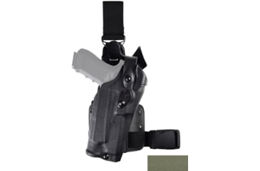 Image of Safariland Model 6305rds ALS/SLS Tactical Holster w/Quick-release Leg Strap, Right Hand, Cordura, Ranger Green, 6305RDS-832-731-SP10