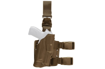 Image of Safariland Model 6355 Als Tactical Holster With Quick-release Leg Harness, Coyote Brown - 6355-8325-761