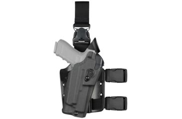 Image of Safariland Model 6355RDS ALS Drop Leg Holster, Sig Sauer P320 9mm/.40 Full Size w/ITI M3/Streamlight TLR1/SF X300/X300U, RH, Cordura, Double Strap, Quick Release, Coyote Brown, 6355RDS-4502-741