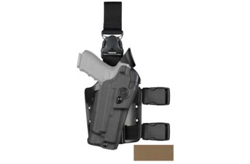 Image of Safariland Model 6355rds Als Tactical Holster With Quick-release Leg Strap For Glock 19 Mos W/ Light, Fde Brown, 6355RDS-2832-551-SP10