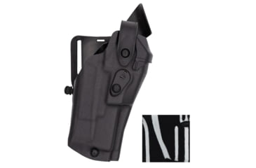 Image of Safariland Model 6360RDS ALS/SLS Mid-Ride Level-III Duty Holster, SIG Sauer P320 X-Carry, Streamlight TLR-7, Right, STX Hi Gloss, Black, 6360RDS-75227-491-NH-NP