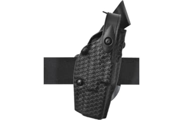 Image of Safariland 6362 ALS/SLS Hi-Ride UBL Level III Retention OWB Duty Holster, Glock 20 Gen 1-4 w/ Light, Left, STX Basketweave, Black, 1197516