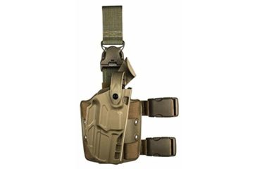 Image of Safariland Model 7005 7TS SLS Drop-Leg Holster, Glock 19/23/32, Right Hand, STX Flat Dark Earth, 7005-283-551