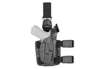 Image of Safariland Model 7005 7TS SLS Drop-Leg Holster, Glock 19/23/32, Right Hand, STX Plain Black, 7005-283-411