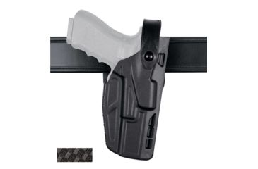 Image of Safariland Model 7280 7TS SLS Mid-Ride Level-II Duty Holster, Glock 20/21, Left Hand, STX Basket Weave Black, 7280-383-482