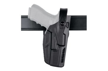 Image of Safariland Model 7280 7TS SLS Mid-Ride Level-II Duty Holster, Glock 20/21, Right Hand, STX Plain Black, 7280-383-411