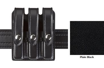 Image of Safariland Model 777 Slim Triple Mag Pouch w/Flap B/W Black Colt 1911 777-53-4