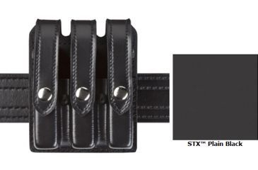Image of Safariland Model 777 Slim Triple Mag Pouch w/Flap STX Black Colt 1911 777-53-13PBL