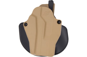 Image of Safariland Solis Glock 43X OWB Paddle Holster, No Light, Right, Plain, Concealment, Flat Dark Earth, SOLIS-1-895-A-0-C3-551
