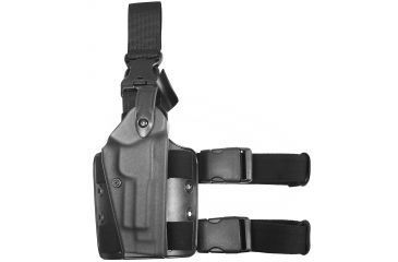 Image of Safariland 6005 SLS Tactical Holster w/ Quick Release Leg Harness - Tactical Black, Right Hand 6005-73-121