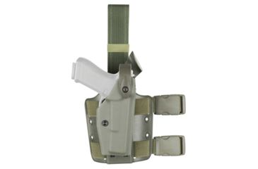 Image of Safariland 6004 SLS Tactical Holster w/Dbl Leg Straps, Sig SauerP250 Oc, OD Green, Right Hand, 6004-750-561