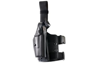 Image of Safariland SLS Tactical Holster, Right Hand, STX Tactical Black Leg Shroud Single Strap 6004-77-121-SP10