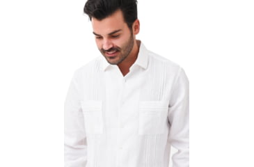 Image of Saint Bernard S1103GKLS Greek Key Long Sleeve Guayabera Shirt - Mens, m-long-sl-gu-shirt