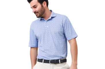 Image of Saint Bernard Victor Floral Performance Polo - Mens, ms-victor-fll-prf-polo
