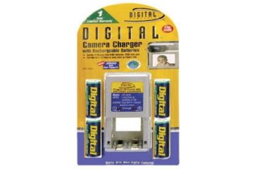 Image of Sakar 4 AA NiMh Batteries w/ Charger 2000 mAh 110/220V Rechargeable Battery Charger Kit CH-1850