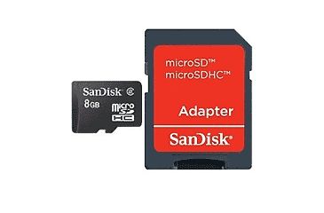Image of SanDisk microSDHC Card Class 4 with Adapter 328370