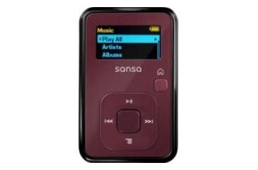 Image of SanDisk MP3 Player, 4GB, Sansa Clip+, Red