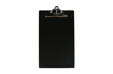 Image of Saunders Legal Size Aluminum Clipboard w/Clip, Black, Chrome Clip, 23519