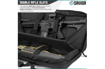 Image of Savior Equipment American Classic Shorty Double Rifle Case, 24in, Black, RB-2412DG-V1-BK