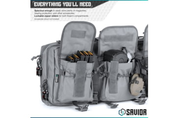 Image of Savior Equipment American Classic Shorty Double Rifle Case, 32in, Gray, RB-3212DG-V1-GS