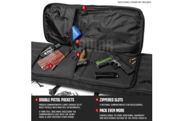 Image of Savior Equipment American Classic Double Rifle Case, 36in, Black, RB-3612DG-V1-BK