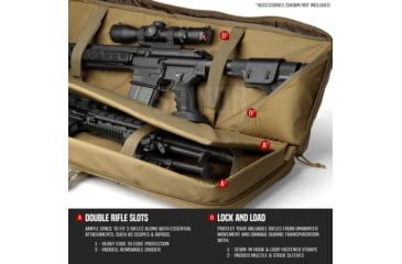 Image of Savior Equipment American Classic Double Rifle Case, 36in, Dark FDE, RB-3612DG-V1-TN