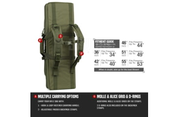 Image of Savior Equipment American Classic Double Rifle Case, 36in, OD Green, RB-3612DG-V1-OG