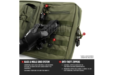Image of Savior Equipment American Classic Double Rifle Case, 42in, OD Green, RB-4212DG-V1-OG