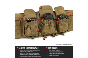Image of Savior Equipment American Classic Double Rifle Case, 46in, Dark FDE, RB-4612DG-V1-TN
