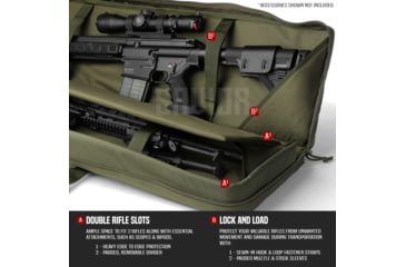 Image of Savior Equipment American Classic Double Rifle Case, 55in, OD Green, RB-5512DG-V1-OG
