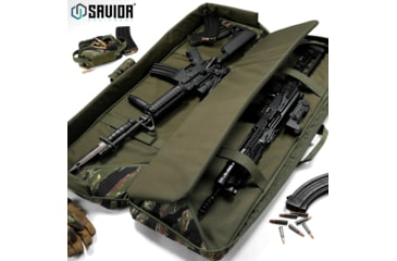 Image of Savior Equipment American Classic Double Rifle Case, Tiger Stripe, 45in L x 12in H, RB-4612DG-V1-TIGR