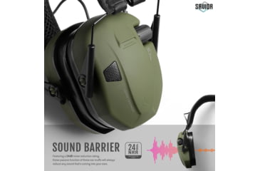 Image of Savior Equipment Apollo Electronic Sound Suppressor, OD Green, Collapsed: 5.5 x 5.5 x 4, EM-APOLLO-OG