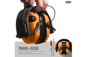 Image of Savior Equipment Apollo Electronic Sound Suppressor, Orange, Collapsed: 5.5 x 5.5 x 4, EM-APOLLO-AN