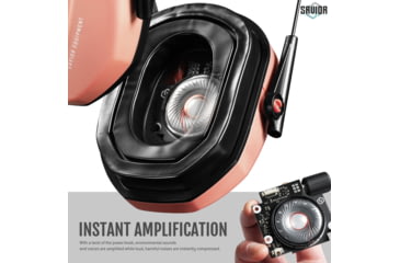 Image of Savior Equipment Apollo Electronic Sound Suppressor, Peach, Collapsed: 5.5 x 5.5 x 4, EM-APOLLO-CH