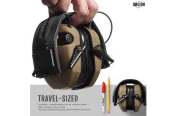 Image of Savior Equipment Apollo Electronic Sound Suppressor, Tan, Collapsed: 5.5 x 5.5 x 4, EM-APOLLO-TN