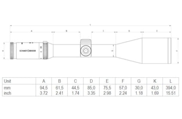 Image of Schmidt &amp; Bender 4-16x50 Klassik Rifle Scope, 30 mm Tube, First Focal Plane, P3 Reticle, 0,5cm cw Klassik CT / Klassik CT, Black, 847-811-862-08-08A02