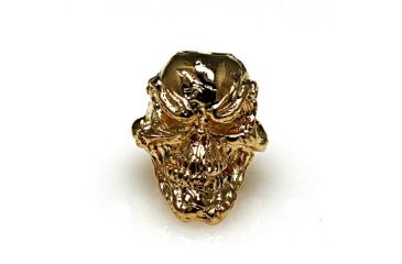 Image of Schmuckatelli CO Grins Skull Bead, 18k Gold Plated, SUGG