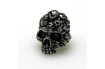 Image of Schmuckatelli CO Mind Skull Bead, Pewter, SUMP