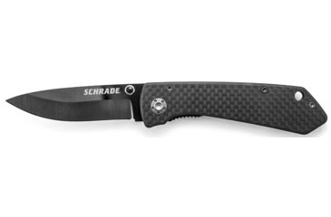 Image of Schrade Ceramic Liner Lock Folding Knife,2.7in Drop Point Blade,Carbon Fiber Handle SCH402