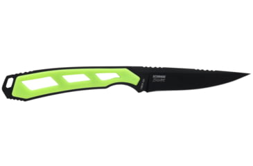 Image of Schrade Isolate Caper Fixed Blade Knife, 3in, AUS-10 Steel, Caper Fixed Blade, Black/Green Handle, 1159295