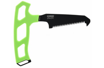Image of Schrade Isolate Compact Bone Saw, 3in, SK5 Steel, Black/Green TPR Handle, 1184040
