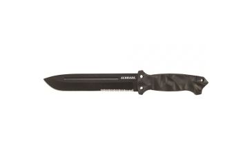 Image of Schrade Large Full Tang Partially Serrated Drop Point Fixed Blade Knife