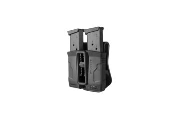 Image of Scorpus Double Magazine Pouch for .45/10mm Single-Stack 1911 Steel Magazines w/ Swivel, Paddle and Belt, Black, SC-PS1911SB